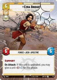 Ezra Bridger - The Force is All I Need (Hyperspace Foil) - Ashes of the Empire - Star Wars: Unlimited card