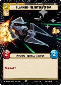 Flanking TIE Interceptor (Hyperspace Foil) - Ashes of the Empire - Star Wars: Unlimited card