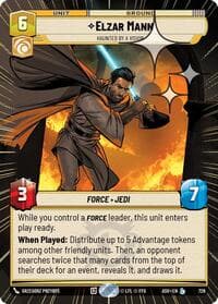 Elzar Mann - Haunted by a Vision (Hyperspace Foil) - Ashes of the Empire - Star Wars: Unlimited card