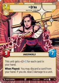 Qi'ra - Master of Teras Kasi (Hyperspace Foil) - Ashes of the Empire - Star Wars: Unlimited card