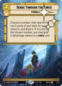 Sense Through the Force (Hyperspace Foil) - Ashes of the Empire - Star Wars: Unlimited card