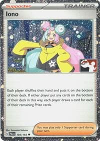 Iono - 185/193 (Cosmos Holo) - Prize Pack Series Cards - Pokemon card