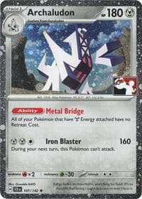 Archaludon - 107/142 (Cosmos Holo) - Prize Pack Series Cards - Pokemon card