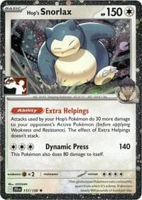 Hop's Snorlax - 117/159 (Cosmos Holo) - Prize Pack Series Cards - Pokemon card