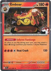Emboar - 013/086 (Cosmos Holo) - Prize Pack Series Cards - Pokemon card