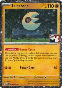 Lunatone - 074/132 (Cosmos Holo) - Prize Pack Series Cards - Pokemon card