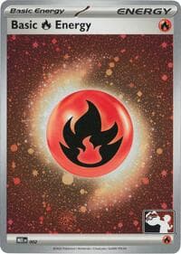 Basic Fire Energy - MEE 002 (Cosmos Holo) - Prize Pack Series Cards - Pokemon card