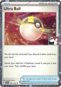 Ultra Ball - 196/198 (Cosmos Holo) - Prize Pack Series Cards - Pokemon card
