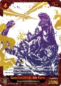 Godzilla (2016) 4th Form (ESC01-003+) - Ink-Brushed Monster Rampage - Godzilla Card Game card