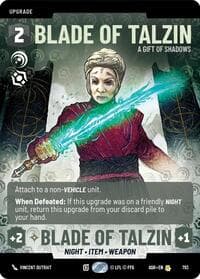 Blade of Talzin - A Gift of Shadows (Prestige) - Ashes of the Empire - Star Wars: Unlimited card