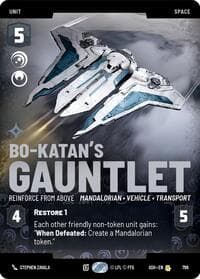 Bo-Katan's Gauntlet - Reinforce from Above (Prestige) - Ashes of the Empire - Star Wars: Unlimited card