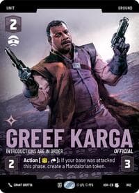 Greef Karga - Introductions are in Order (Prestige) - Ashes of the Empire - Star Wars: Unlimited card