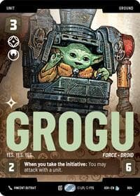 Grogu - Yes. Yes. Yes. (Prestige) - Ashes of the Empire - Star Wars: Unlimited card