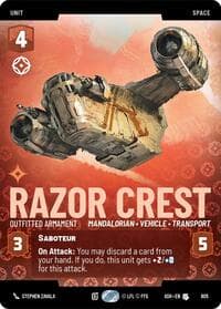 Razor Crest - Outfitted Armament (Prestige) - Ashes of the Empire - Star Wars: Unlimited card