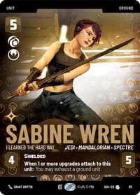Sabine Wren - I Learned the Hard Way (Prestige) - Ashes of the Empire - Star Wars: Unlimited card