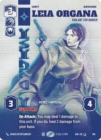 Leia Organa - Vigilant for Danger (Prestige) - Ashes of the Empire - Star Wars: Unlimited card