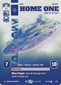 Home One - Heart of the Fleet (Prestige) - Ashes of the Empire - Star Wars: Unlimited card