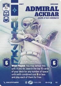 Admiral Ackbar - Assume Attack Coordinates (Prestige) - Ashes of the Empire - Star Wars: Unlimited card