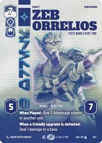 Zeb Orrelios - Fists Work Every Time (Prestige) - Ashes of the Empire - Star Wars: Unlimited card