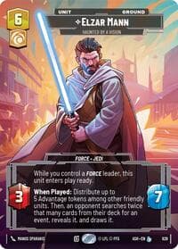 Elzar Mann - Haunted by a Vision (Prestige) - Ashes of the Empire - Star Wars: Unlimited card