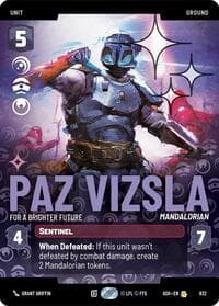 Paz Vizsla - For a Brighter Future (Prestige Foil) - Ashes of the Empire - Star Wars: Unlimited card