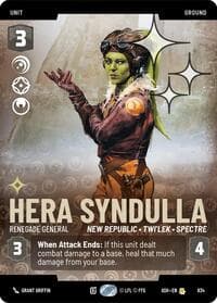 Hera Syndulla - Renegade General (Prestige Foil) - Ashes of the Empire - Star Wars: Unlimited card