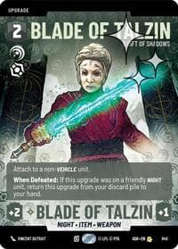 Blade of Talzin - A Gift of Shadows (Prestige Foil) - Ashes of the Empire - Star Wars: Unlimited card
