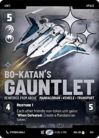 Bo-Katan's Gauntlet - Reinforce from Above (Prestige Foil) - Ashes of the Empire - Star Wars: Unlimited card