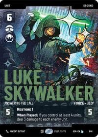 Luke Skywalker - Answering the Call (Prestige Foil) - Ashes of the Empire - Star Wars: Unlimited card