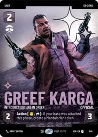 Greef Karga - Introductions are in Order (Prestige Foil) - Ashes of the Empire - Star Wars: Unlimited card