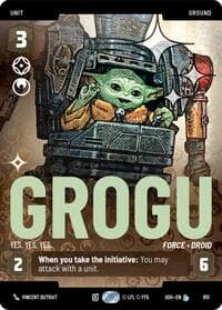Grogu - Yes. Yes. Yes. (Prestige Foil) - Ashes of the Empire - Star Wars: Unlimited card