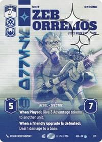 Zeb Orrelios - Fists Work Every Time (Prestige Foil) - Ashes of the Empire - Star Wars: Unlimited card