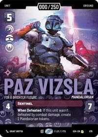 Paz Vizsla - For a Brighter Future (Serialized) - Ashes of the Empire - Star Wars: Unlimited card