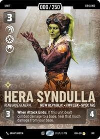 Hera Syndulla - Renegade General (Serialized) - Ashes of the Empire - Star Wars: Unlimited card
