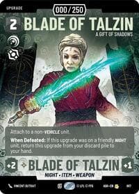 Blade of Talzin - A Gift of Shadows (Serialized) - Ashes of the Empire - Star Wars: Unlimited card