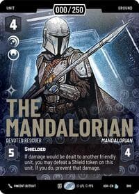The Mandalorian - Devoted Rescuer (Serialized) - Ashes of the Empire - Star Wars: Unlimited card