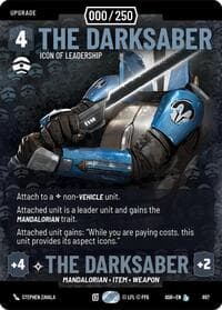 The Darksaber - Icon of Leadership (Serialized) - Ashes of the Empire - Star Wars: Unlimited card