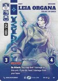 Leia Organa - Vigilant for Danger (Serialized) - Ashes of the Empire - Star Wars: Unlimited card