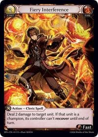 Fiery Interference - Supporter Pack 4 - Grand Archive TCG card