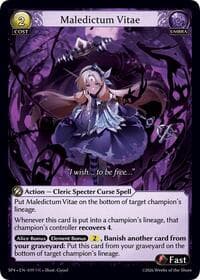Maledictum Vitae - Supporter Pack 4 - Grand Archive TCG card
