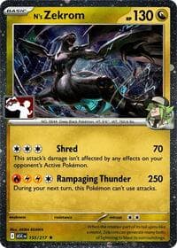 N's Zekrom - 155/217 (Cosmos Holo) - Prize Pack Series Cards - Pokemon card