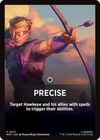 Precise Theme Card - Commander: Marvel Super Heroes - Magic: The Gathering card