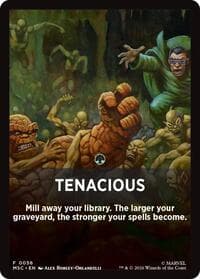 Tenacious Theme Card - Commander: Marvel Super Heroes - Magic: The Gathering card