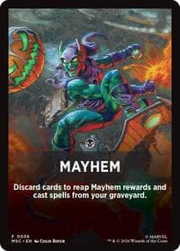 Mayhem Theme Card - Commander: Marvel Super Heroes - Magic: The Gathering card