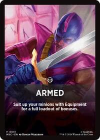 Armed Theme Card - Commander: Marvel Super Heroes - Magic: The Gathering card
