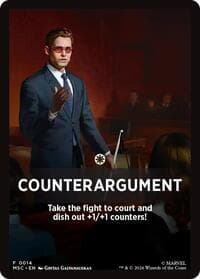 Counterargument Theme Card - Commander: Marvel Super Heroes - Magic: The Gathering card
