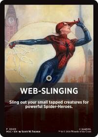 Web-Slinging Theme Card - Commander: Marvel Super Heroes - Magic: The Gathering card