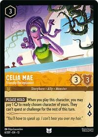 Celia Mae - Friendly Receptionist - Attack of the Vine! - Disney Lorcana card