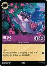 Meeko - Lucky Raccoon - Attack of the Vine! - Disney Lorcana card