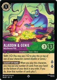 Aladdin & Genie - Mischievous Pals - Attack of the Vine! - Disney Lorcana card